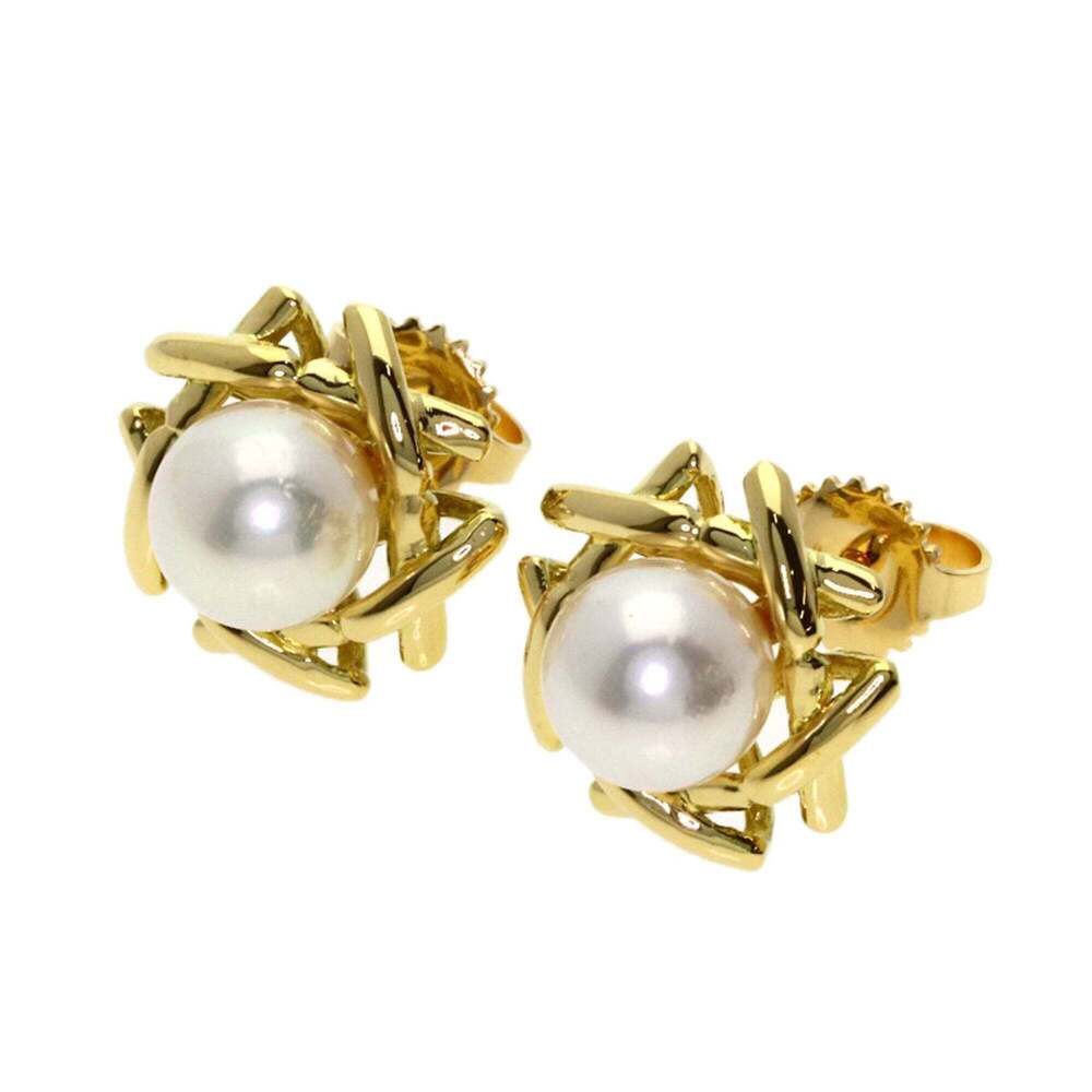 TIFFANY Authentic 18k Gold Pearl Earrings